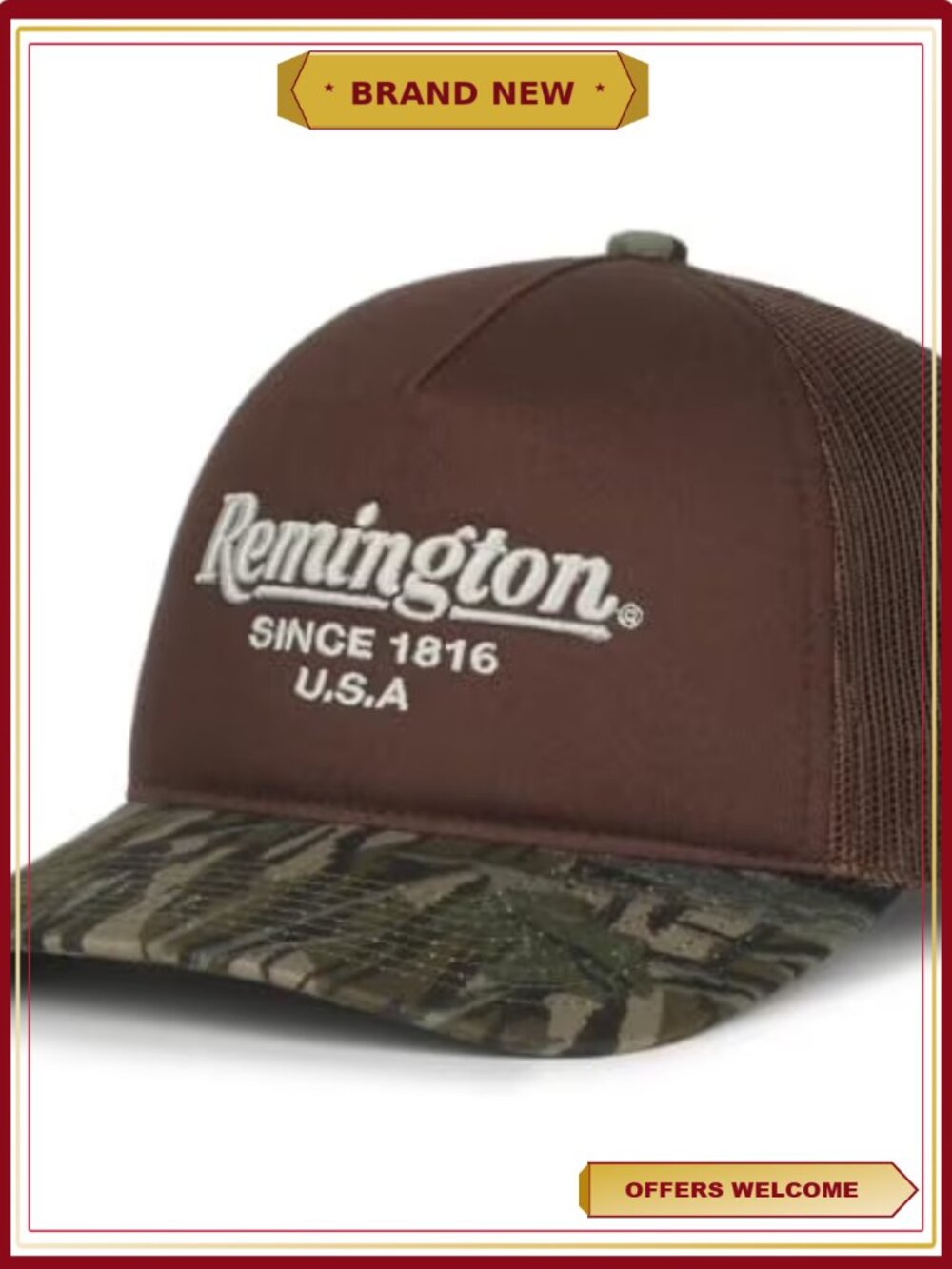 Structured Mesh Back Snapback Trucker Hat Adjustable One Size